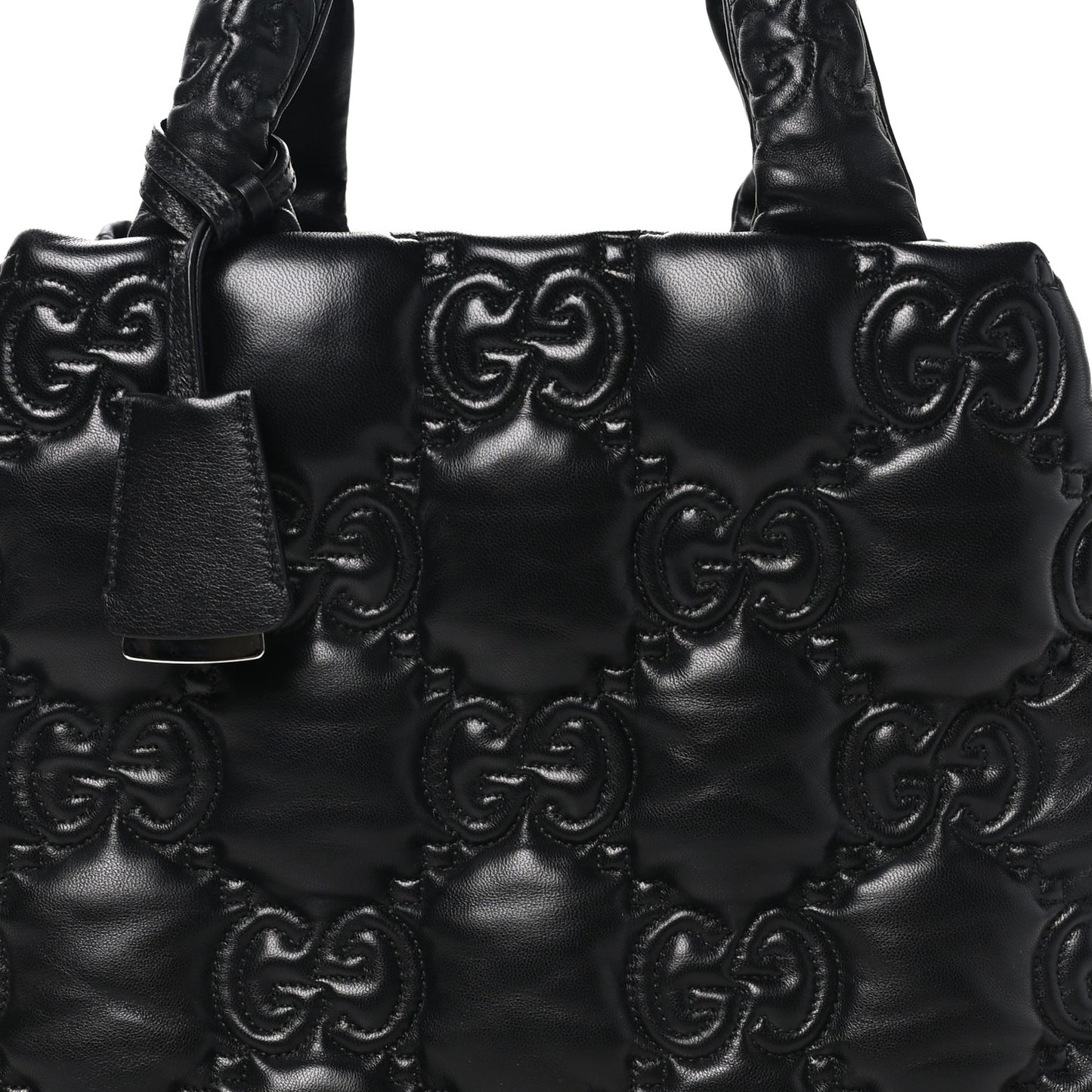 Calfskin GG Matelasse Large Tote Black