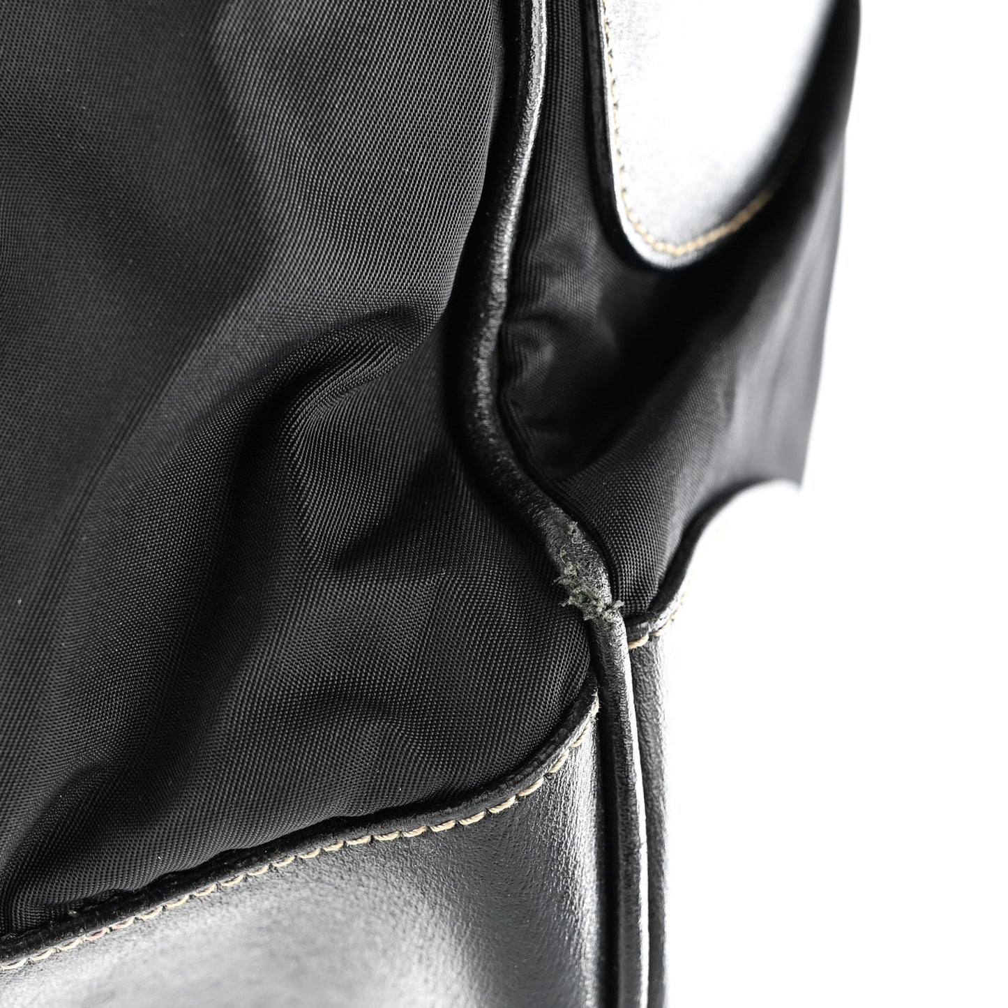 Tessuto Nylon Moon Shoulder Bag Black