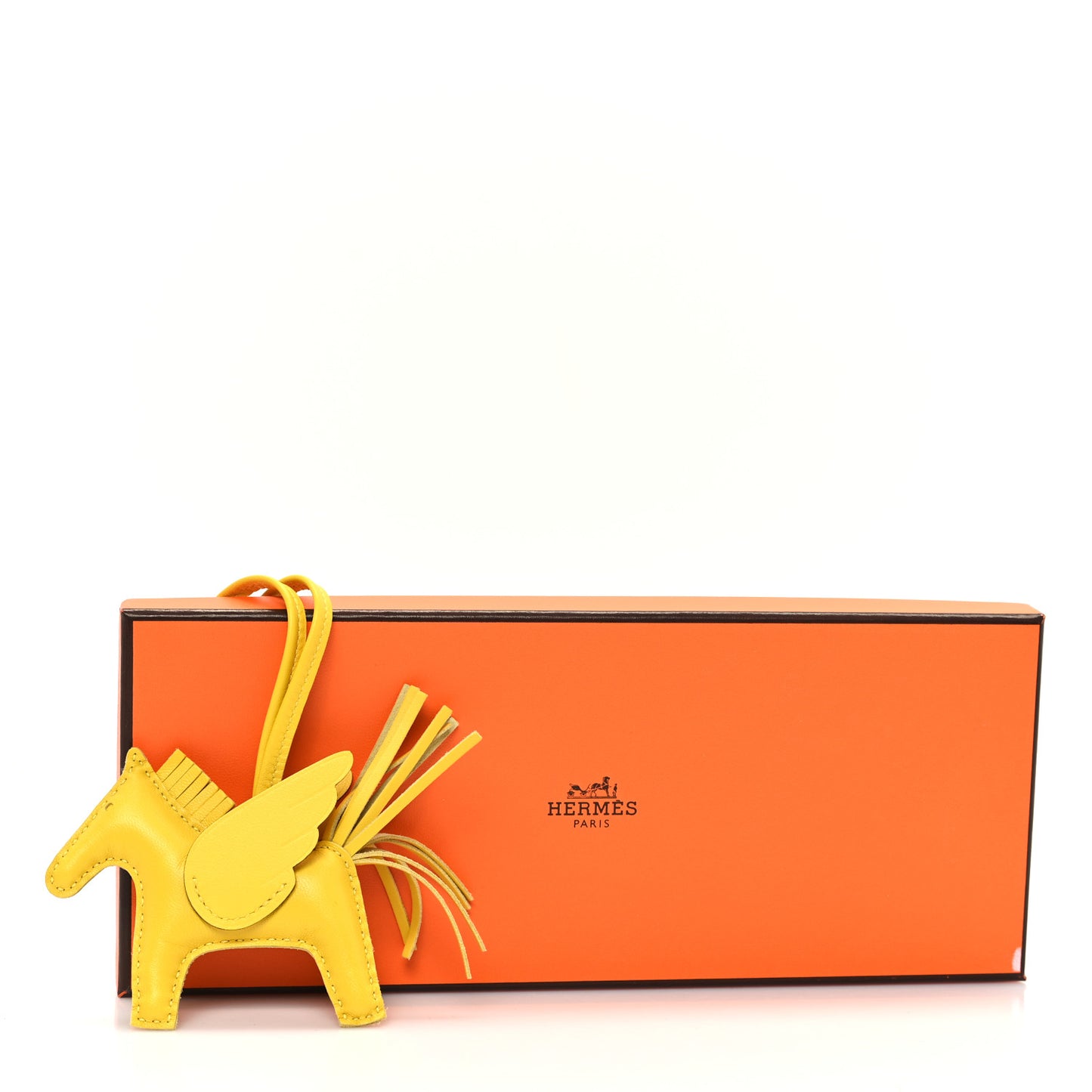 Milo Lambskin Grigri Rodeo Pegase Horse Bag Charm PM Jaune De Naples