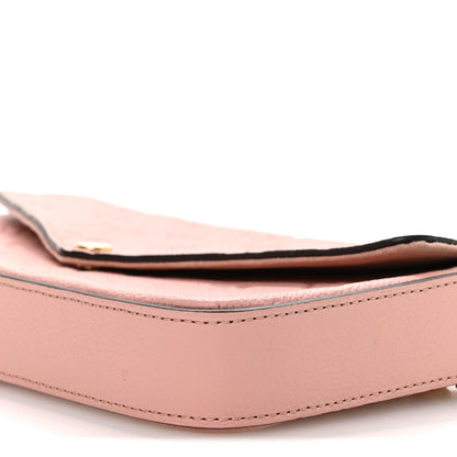 Louis Vuitton Empreinte Pochette Felicie Chain Wallet Rose Poudre 10 of 10