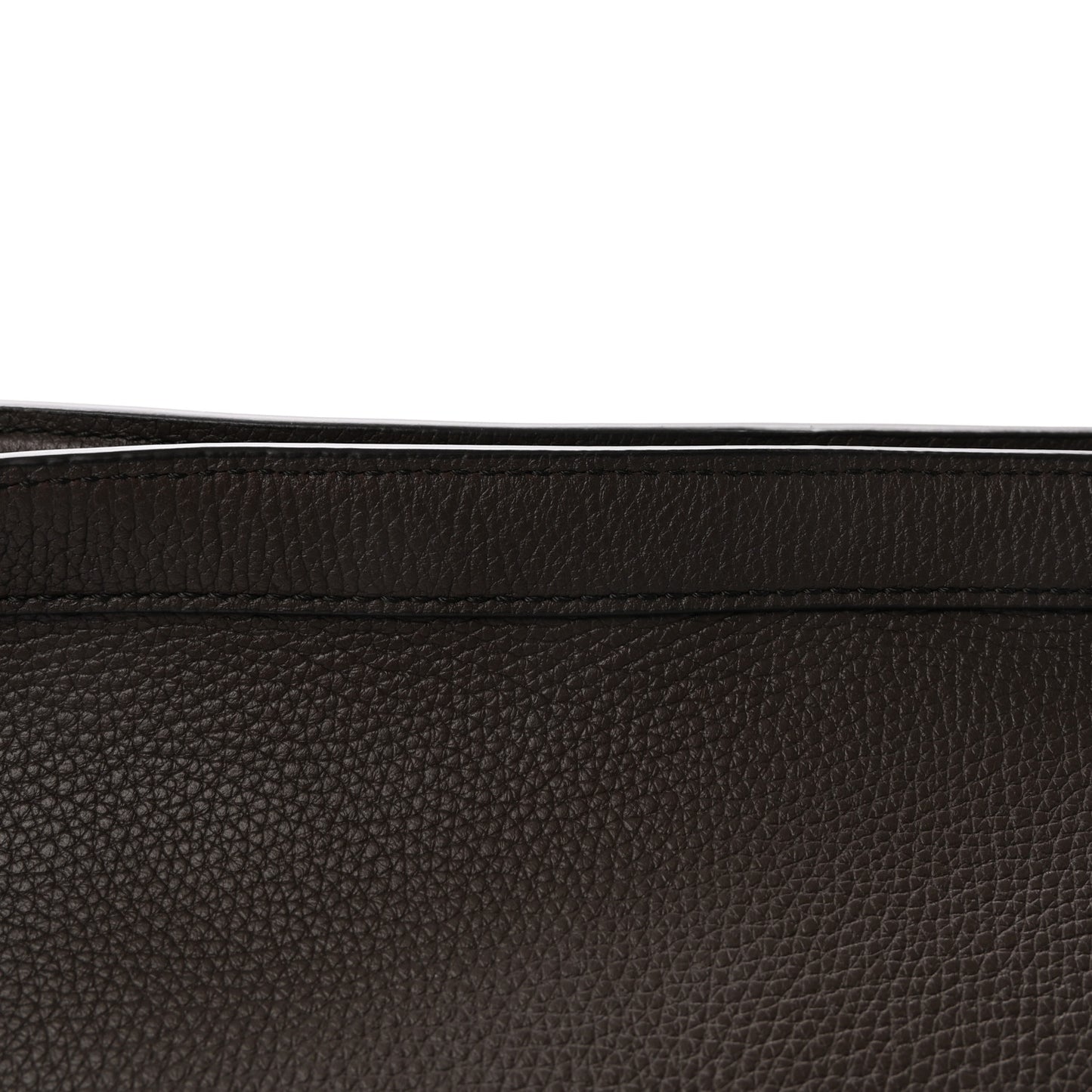 Grained Calfskin Large Slouchy Banana Bag Brunette