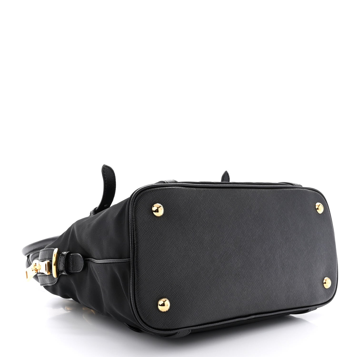 Prada Tessuto Nylon Saffiano Tote Black 4 of 14