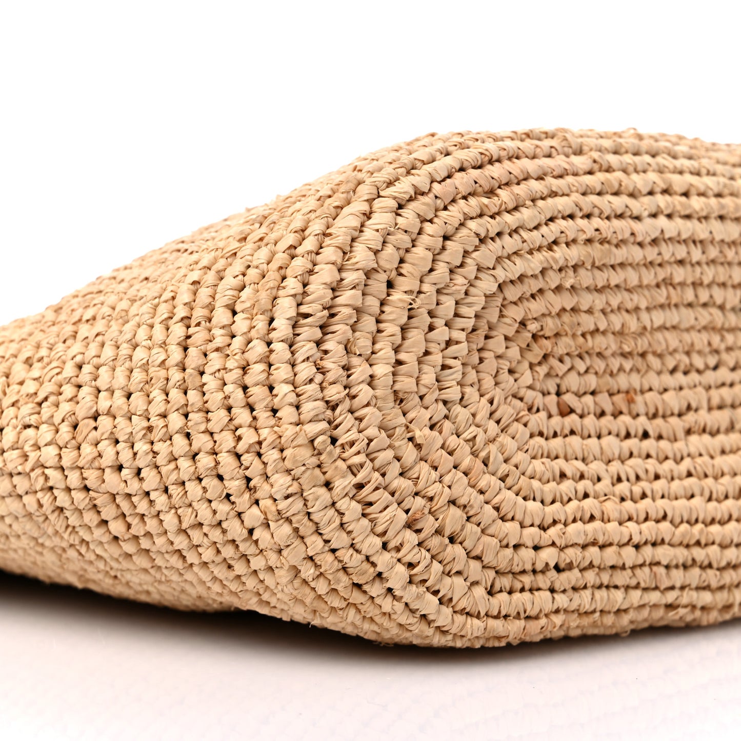 Calfskin Raffia Paulas Ibiza Pochette Bag Natural Tan