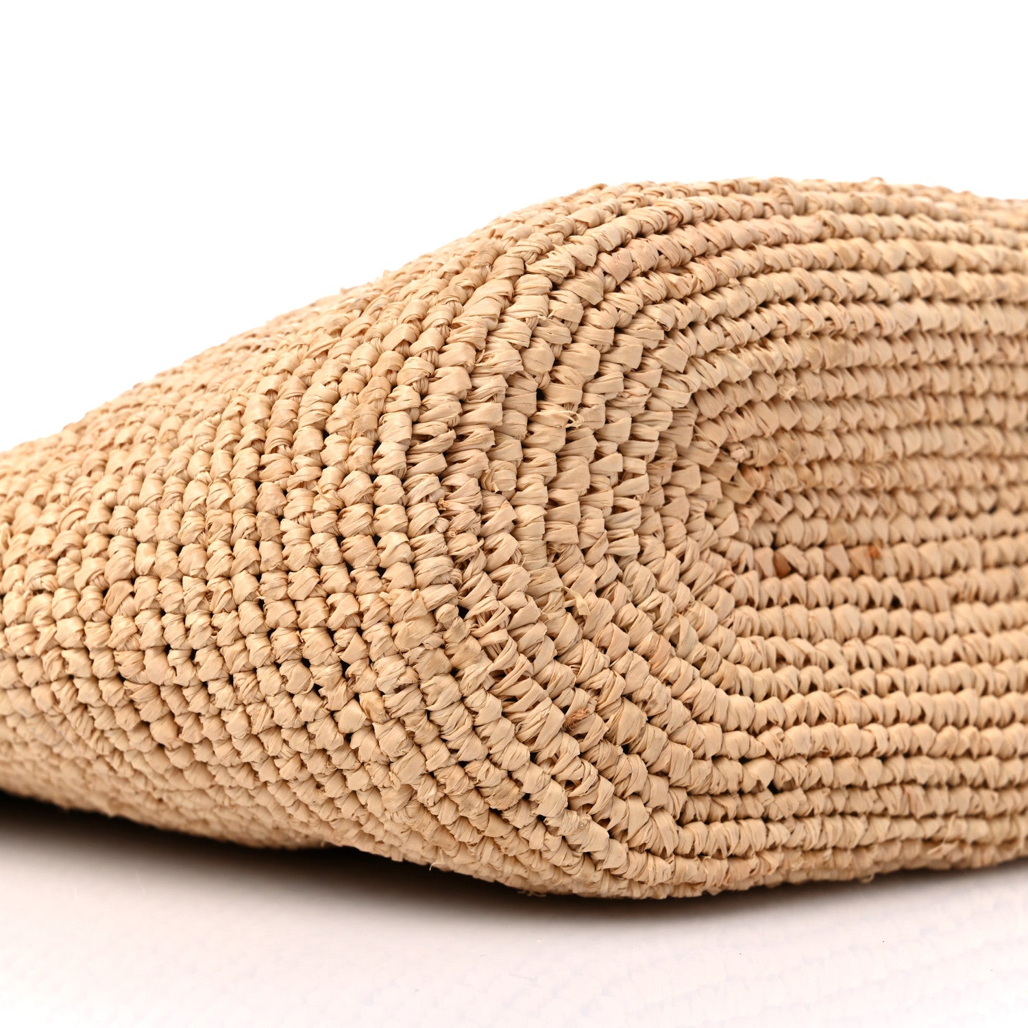 Loewe Calfskin Raffia Paulas Ibiza Pochette Bag Natural Tan 8 of 9