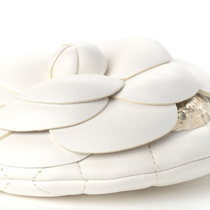 Chanel Lambskin Mini Camellia Bouquet Clutch With Chain White 9 of 9