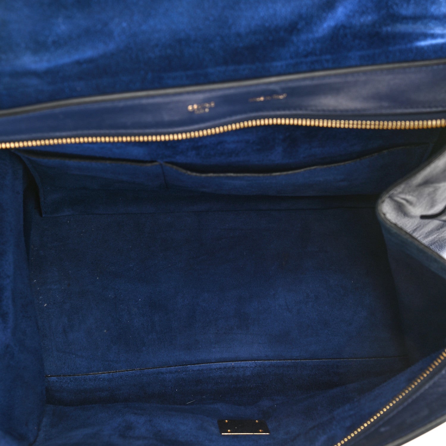 Celine Smooth Calfskin Medium Trapeze Navy Blue 5 of 8