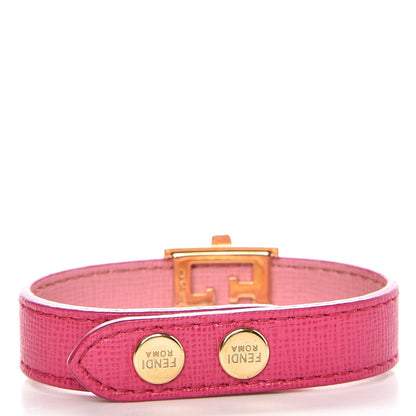 Fendi Vitello Elite FF Reversible Bracelet Magenta 5 of 6