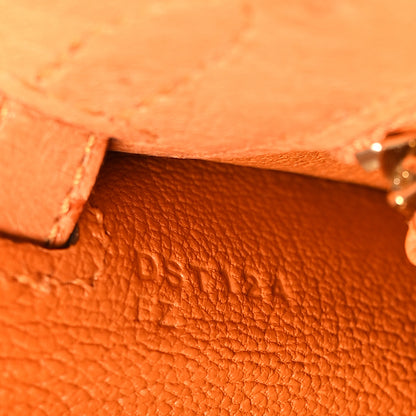 Hermes Ostrich Kelly Sellier 25 Abricot 6 of 11