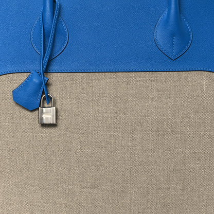 Hermes Toile De Camp Evercolor Bolide 45 Ficelle Bleu Hydra 7 of 11