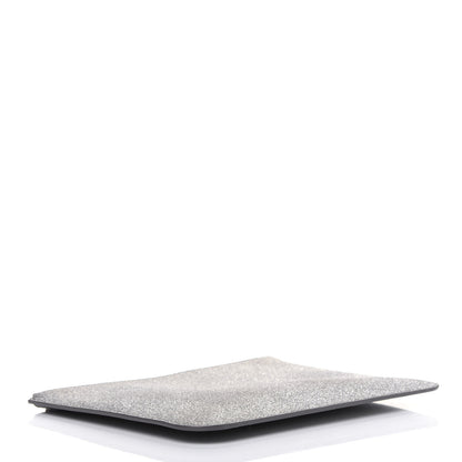Balenciaga Glitter Calfskin Logo Everyday Pouch M Silver 4 of 13