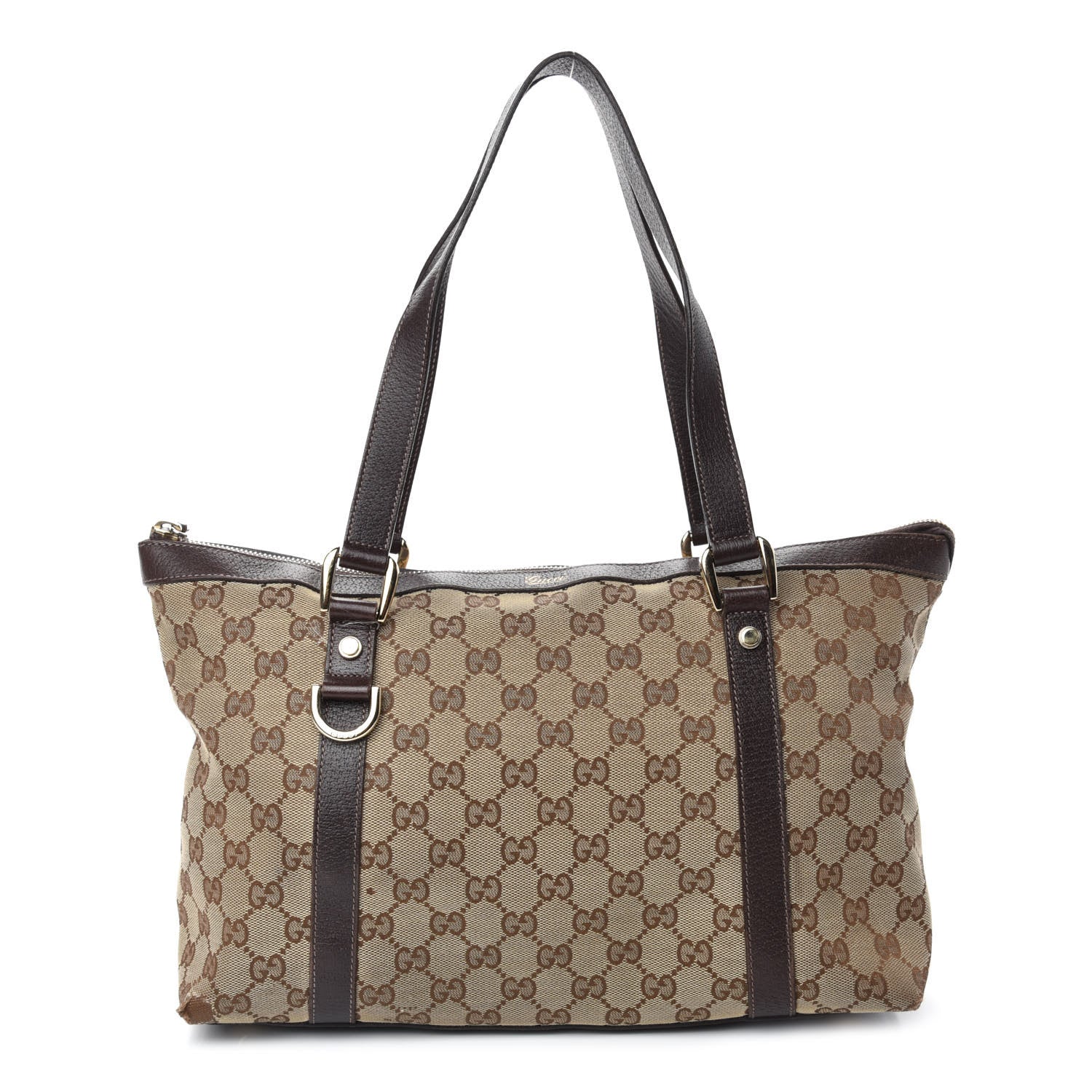 Gucci Monogram Medium Abbey Tote Dark Brown 1 of 14
