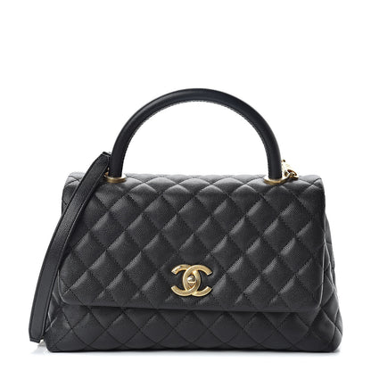 Chanel Caviar Quilted Small Coco Handle Flap Black 1 of 10