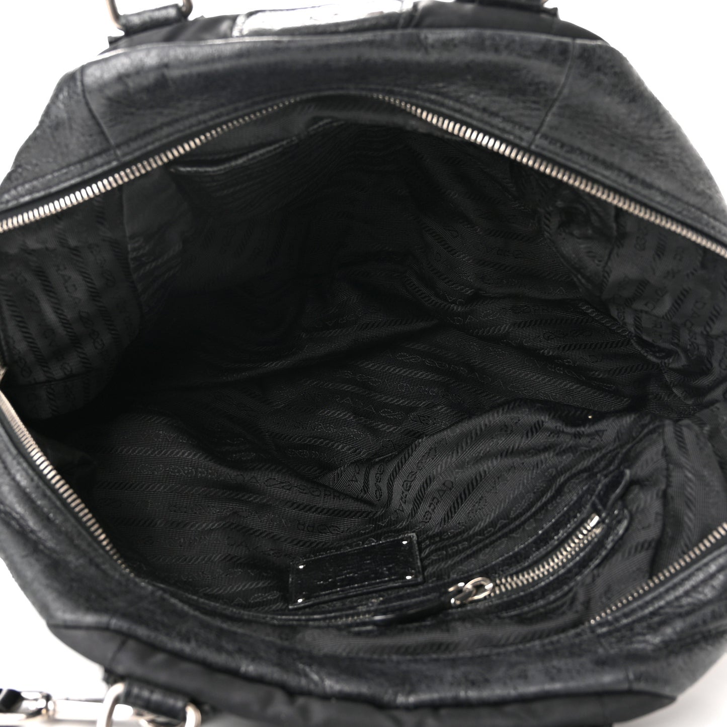 Nylon Quilted 24H Satchel Black