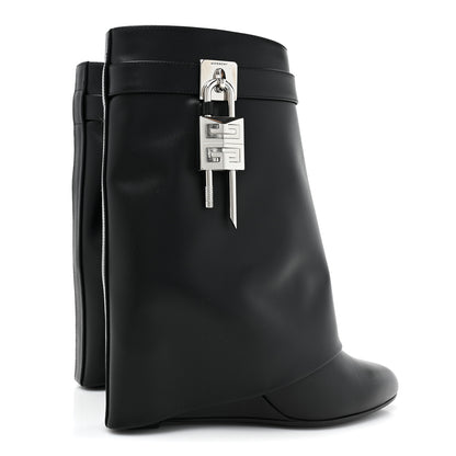 Givenchy Grained Calfskin Shark Lock Ankle Boots 38.5 Black 4 of 9