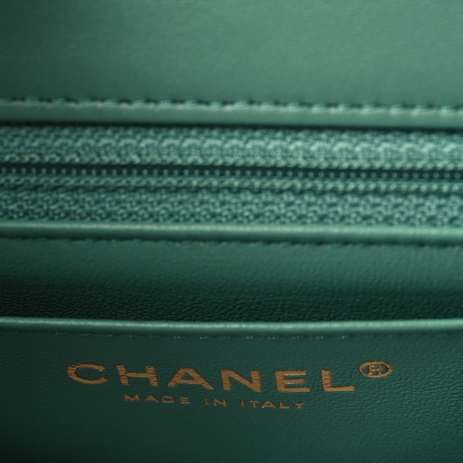 Chanel Lambskin Quilted Mini Rectangular Flap Dark Green 6 of 10