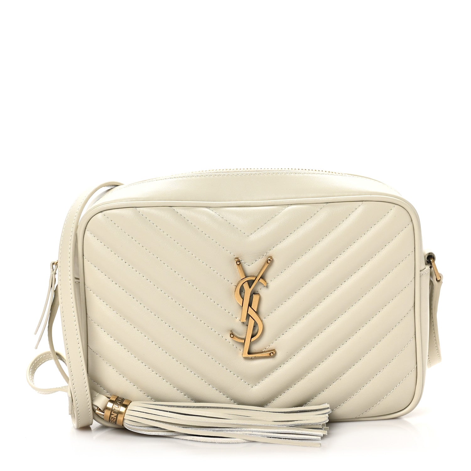 Saint Laurent Calfskin Matelasse Monogram Lou Camera Bag Blanc Vintage 1 of 10