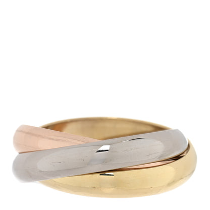Cartier 18K Pink Yellow White Gold Classic Trinity Ring 55 7.25 3 of 5