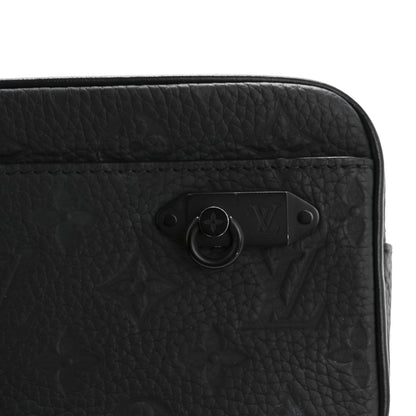 Louis Vuitton Taurillon Monogram Uniformes Solar Ray Soft Pochette Volga Belt Bag Black 10 of 11