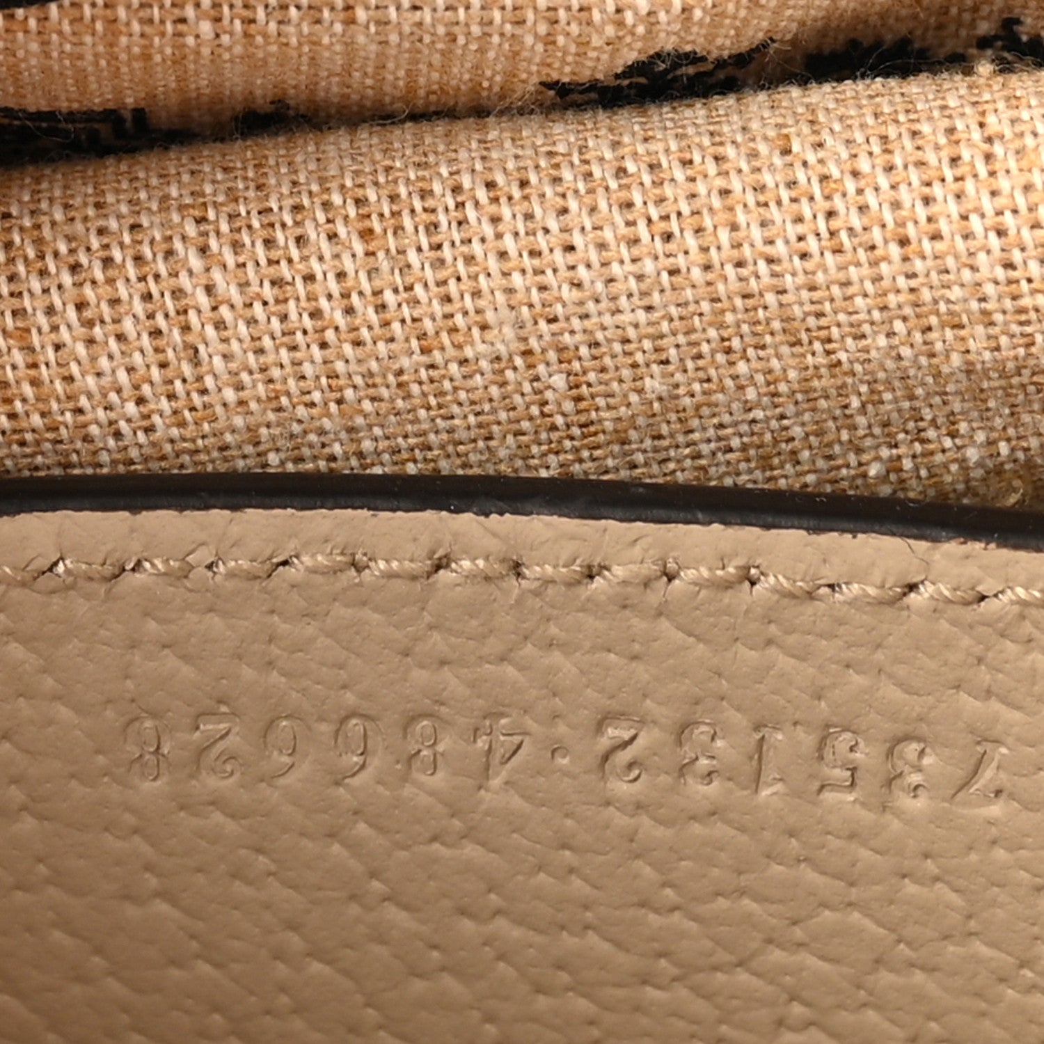 Gucci GG Supreme Monogram Textured Dollar Calfskin Web Small Ophidia GG Handbag Beige Mystic White Oatmeal 7 of 10