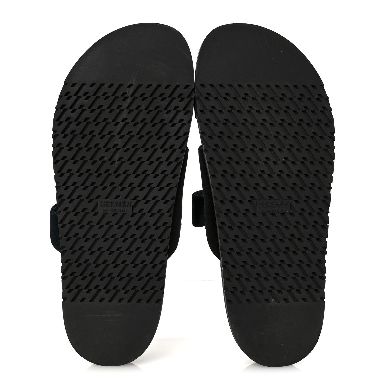 Hermes Velvet Womens Chypre Sandals 41 Black Vert Mousse 6 of 9