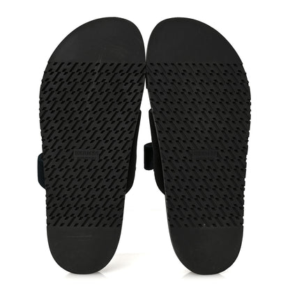 Hermes Velvet Womens Chypre Sandals 41 Black Vert Mousse 6 of 9