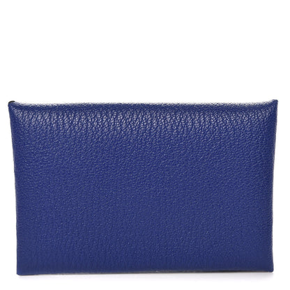Hermes Chevre Mysore Calvi Card Case Bleu Encre 1 of 7