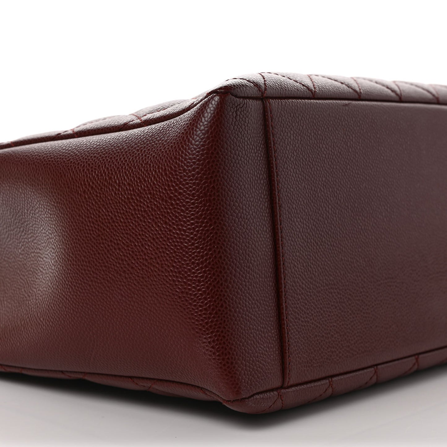 Caviar Quilted Grand Shopping Tote GST Dark Burgundy