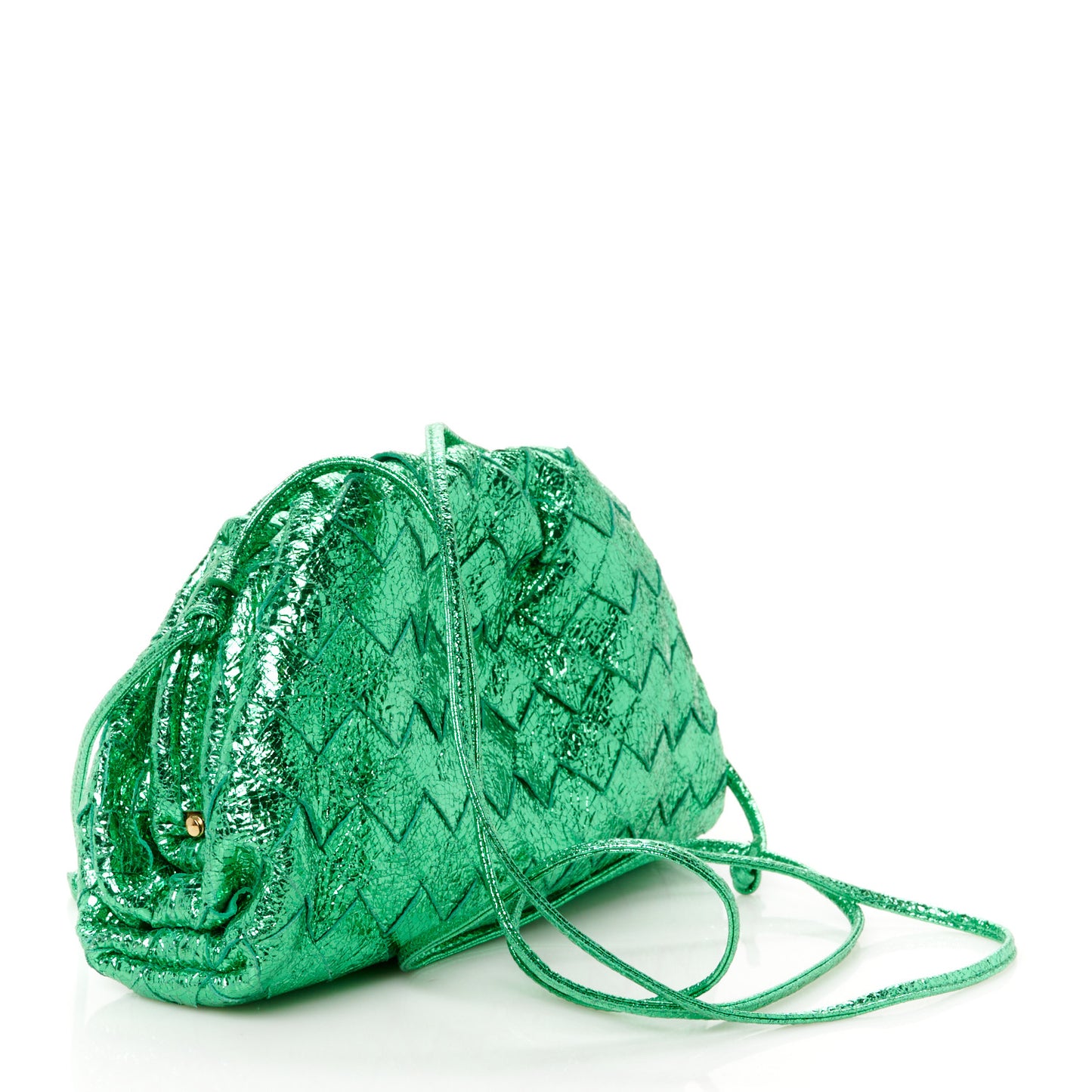 Metallic Nappa Intrecciato The Mini Pouch Parakeet