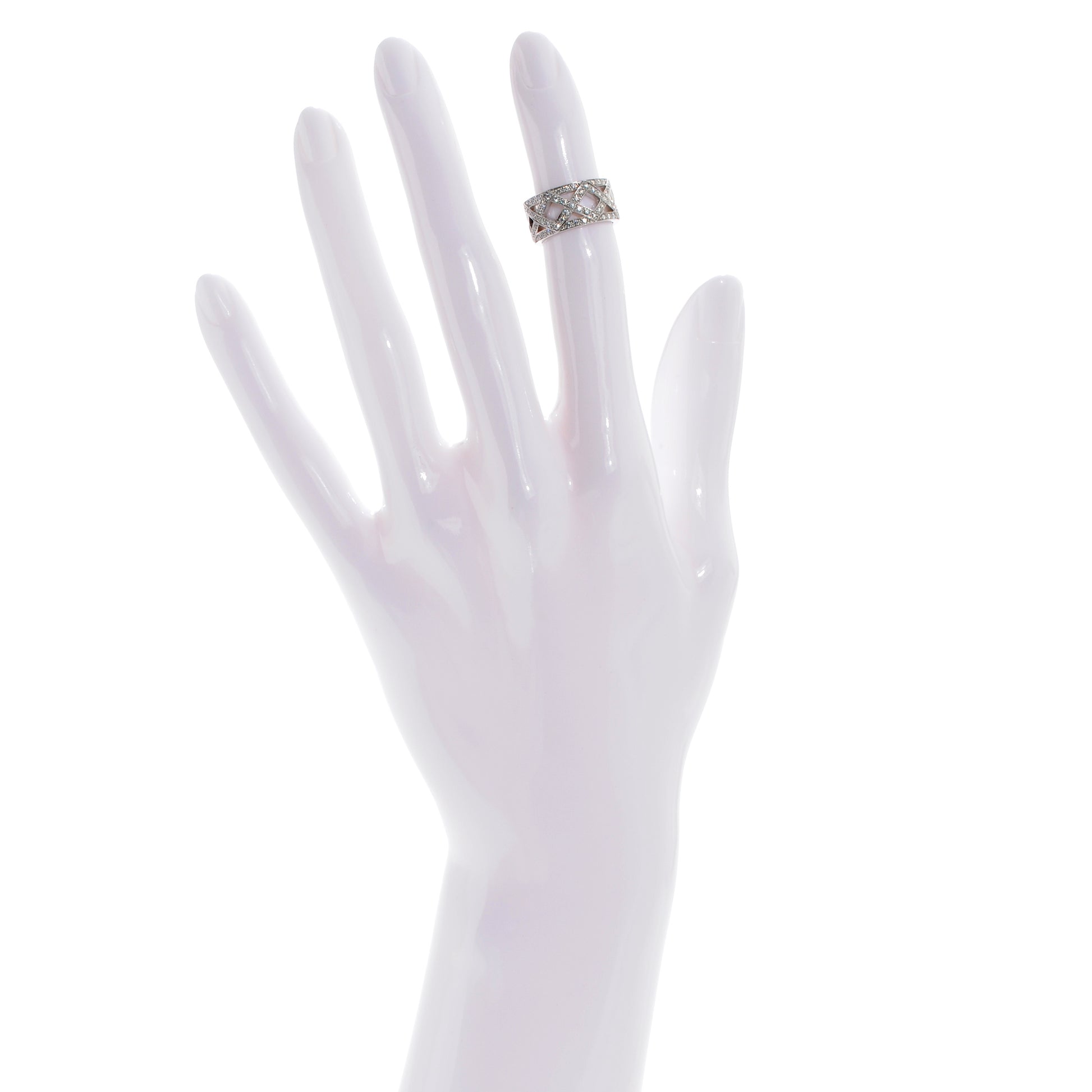 Tiffany Platinum Diamond Braided Celebration Ring 3.5 2 of 4