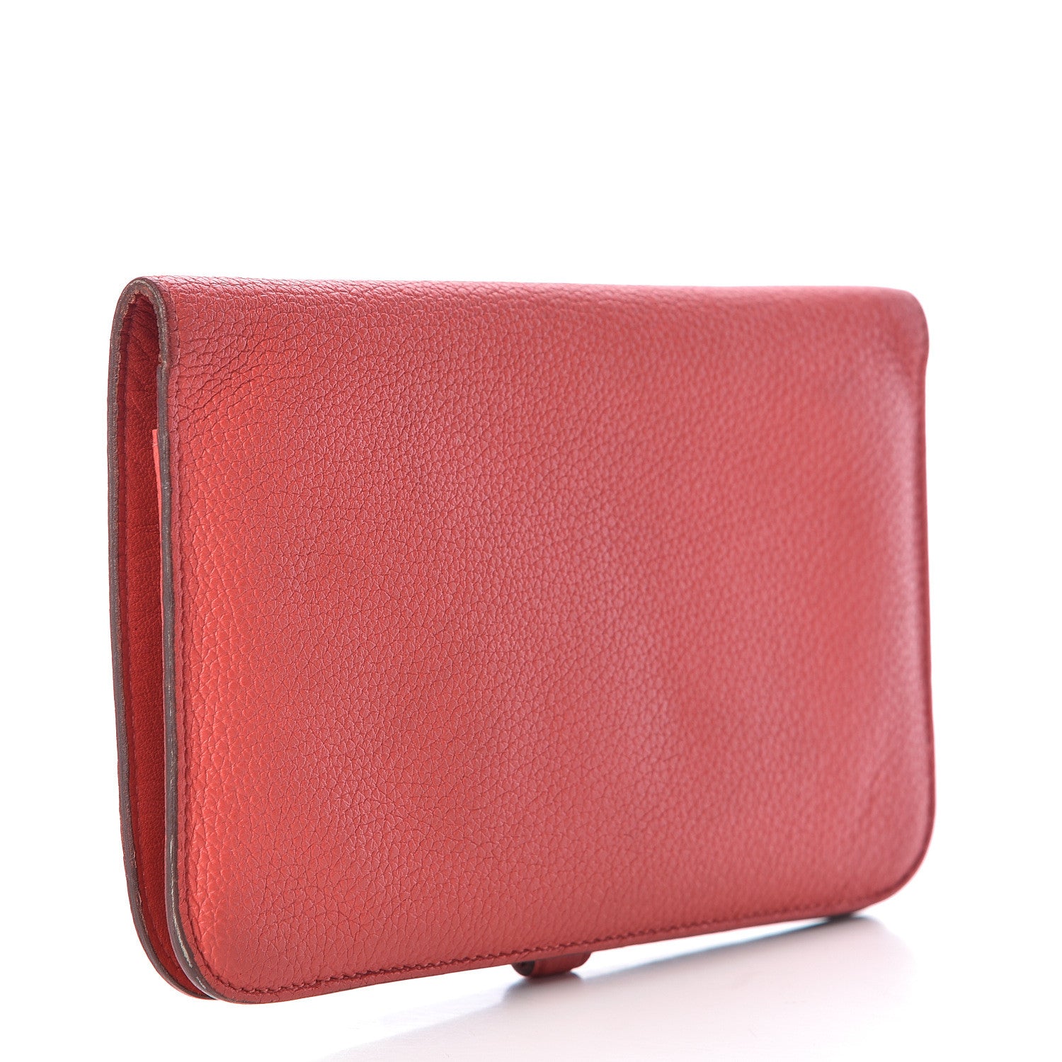 Hermes Togo Dogon Duo Wallet Rouge Pivoine 4 of 13