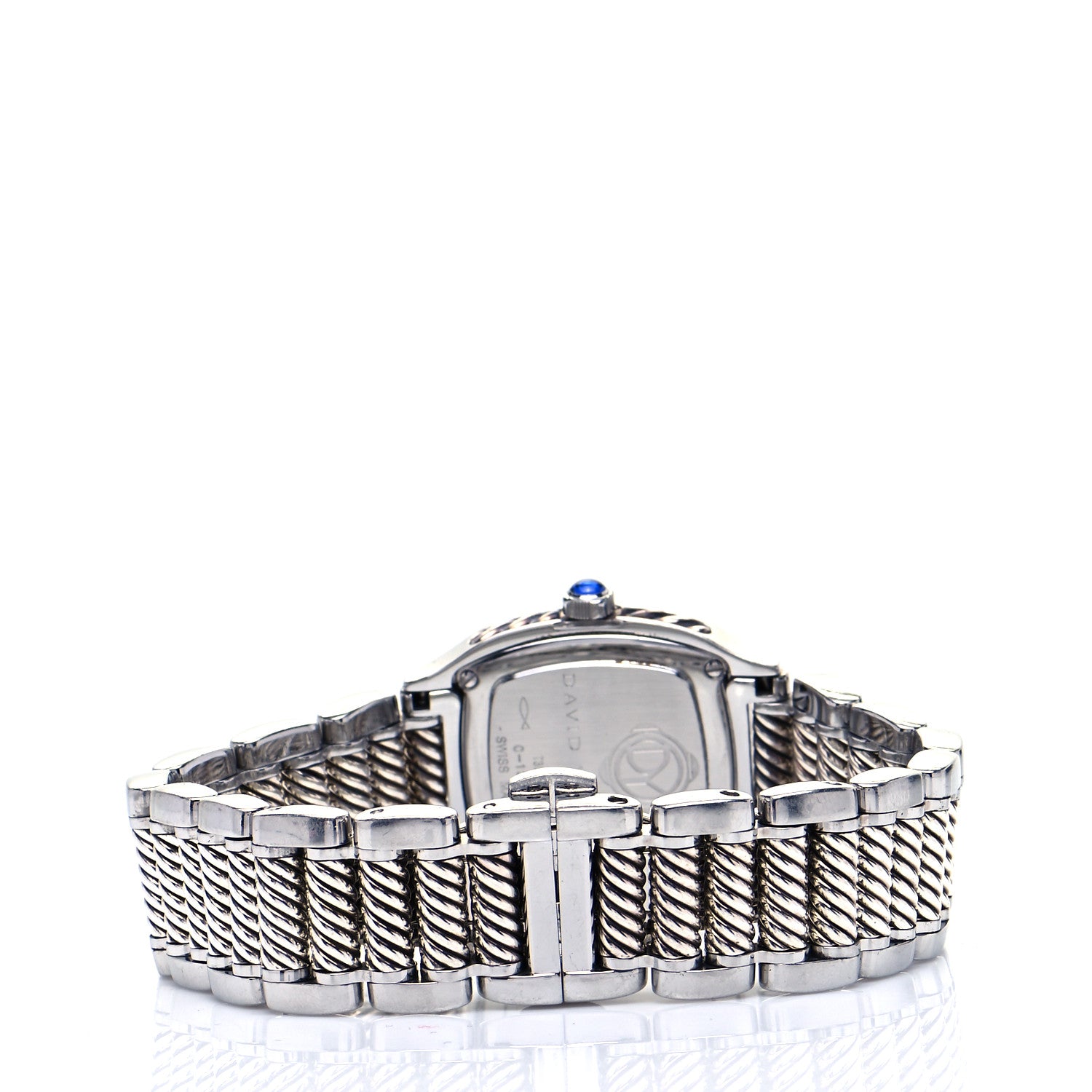 David Yurman Stainless Steel Diamond Bezel Mother of Pearl 25mm Thoroughbred Quartz Watch 3 of 6