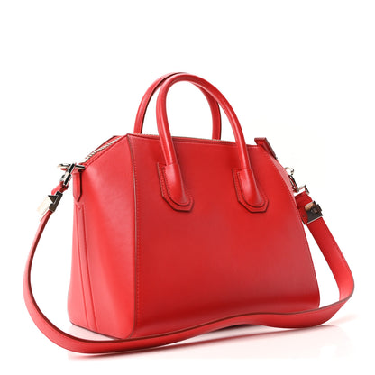 Givenchy Calf Hair Smooth Calfskin Geometric Small Antigona Red 3 of 10