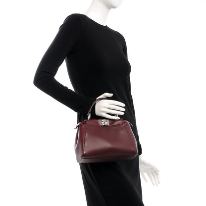 Fendi Nappa Mini Peekaboo Iconic Satchel Bordeaux 3 of 8