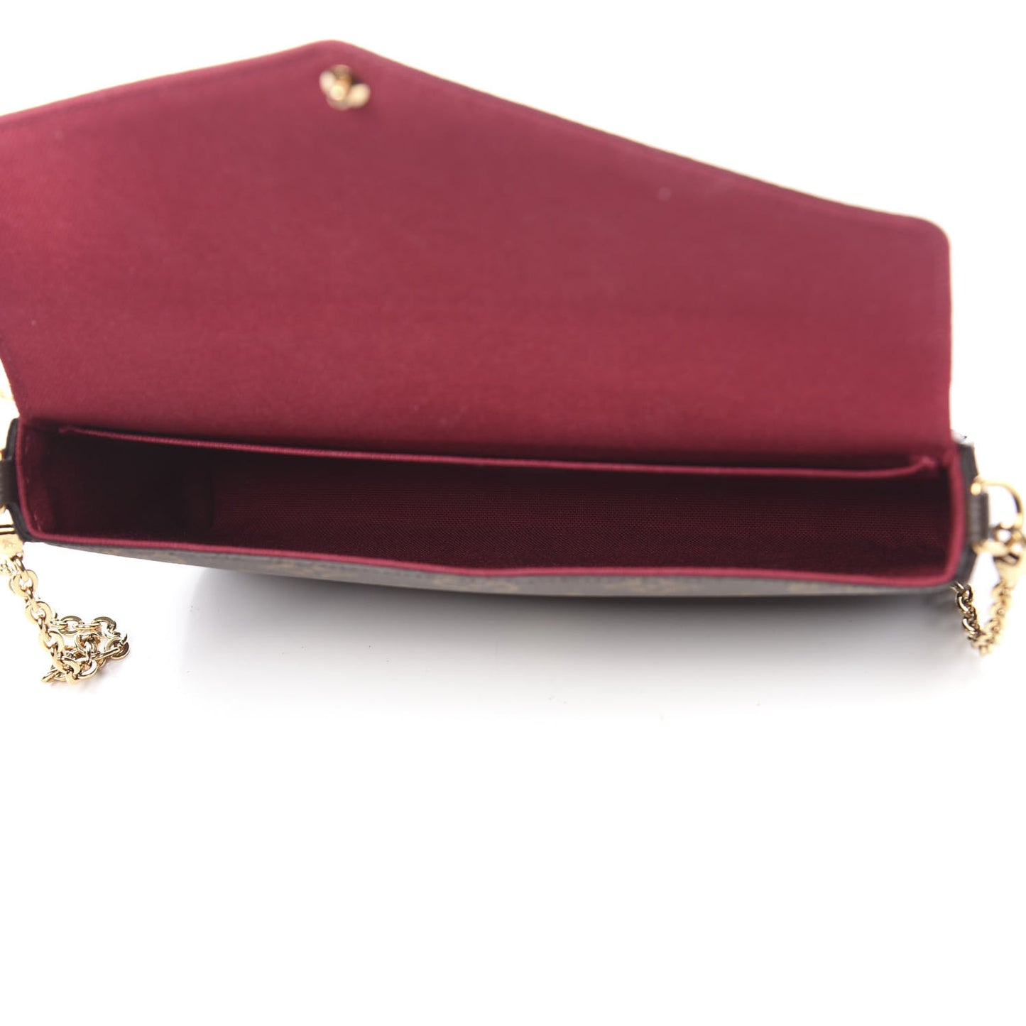 Monogram Pochette Felicie Chain Wallet Fuchsia