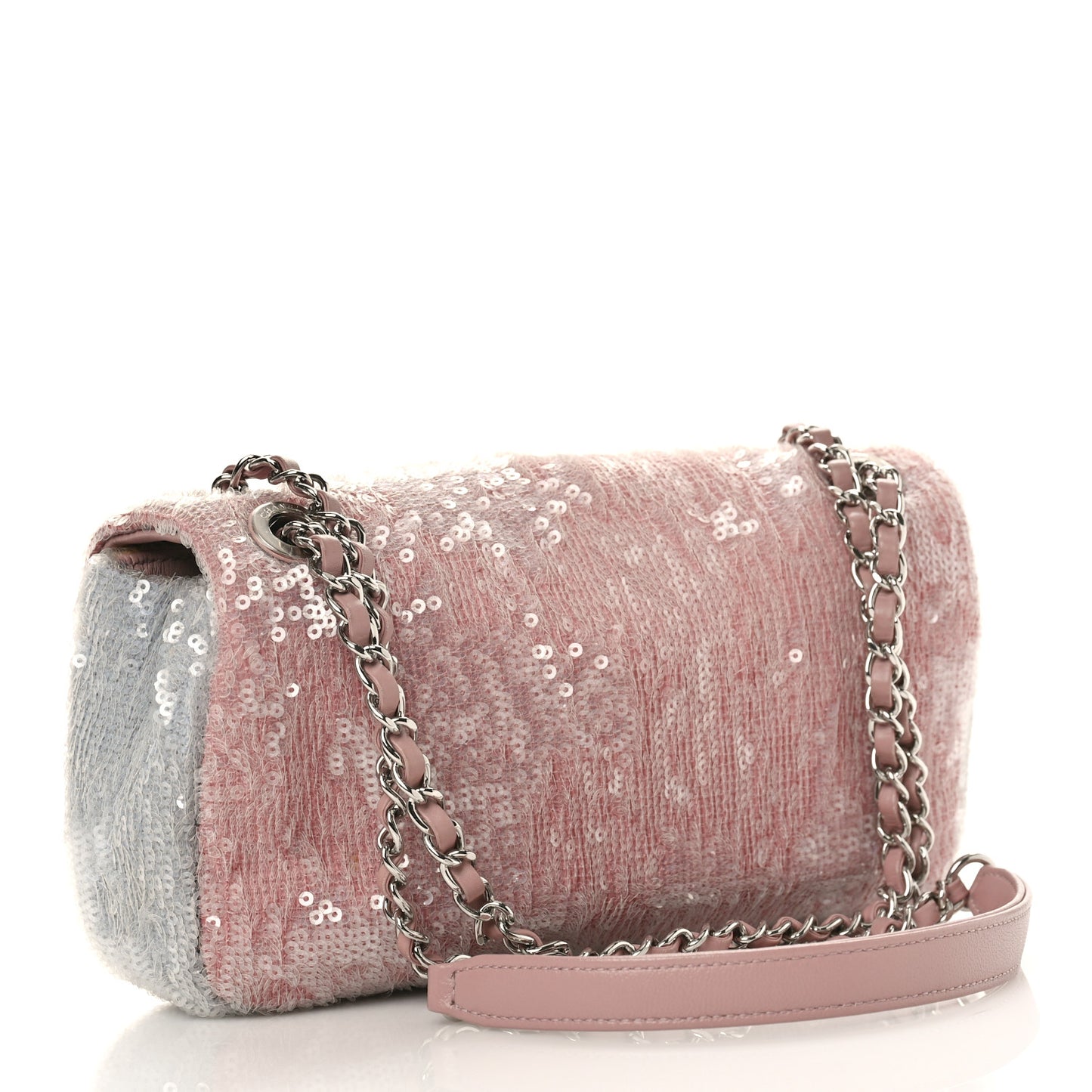 Sequin Mini Waterfall Flap Pink Blue Yellow