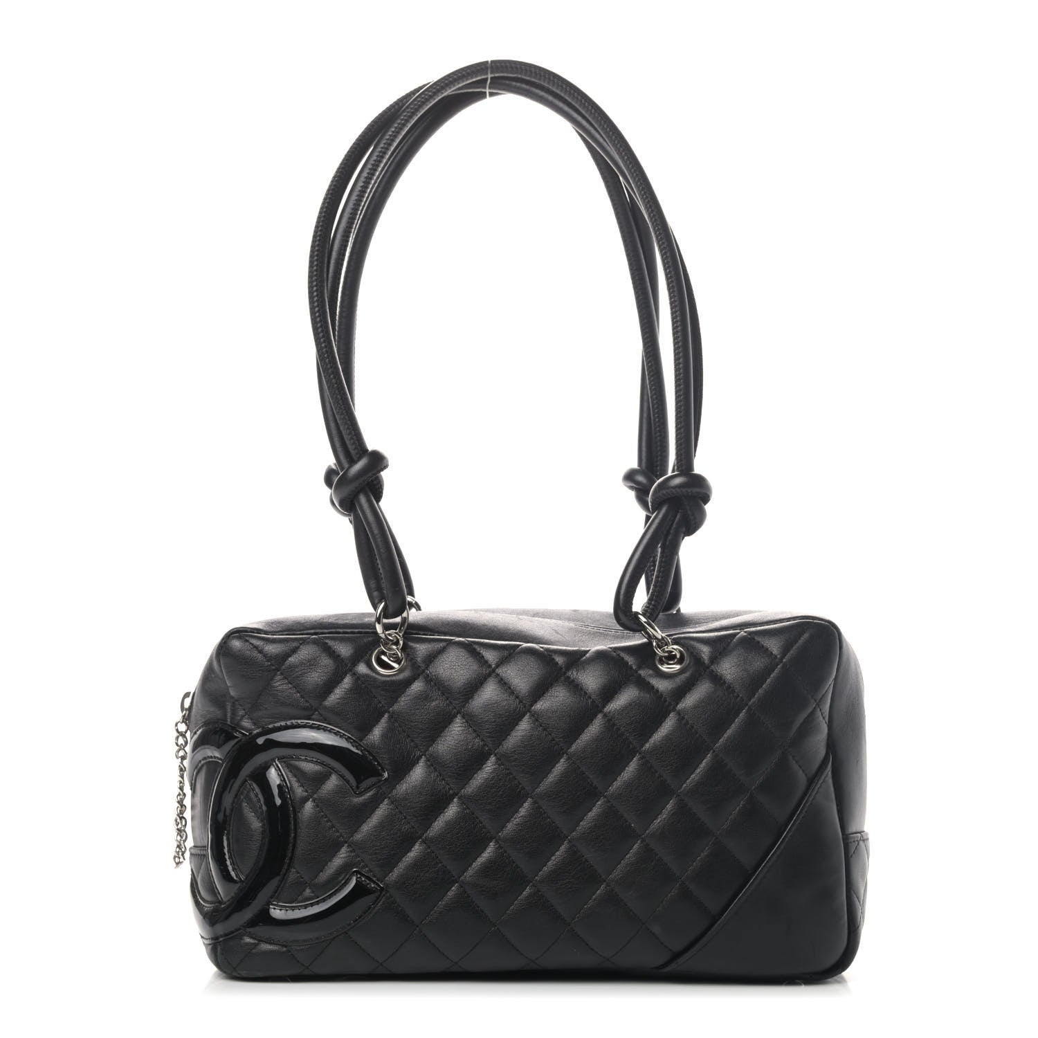 Chanel Calfskin Quilted Large Cambon Bowler Black 1 of 5