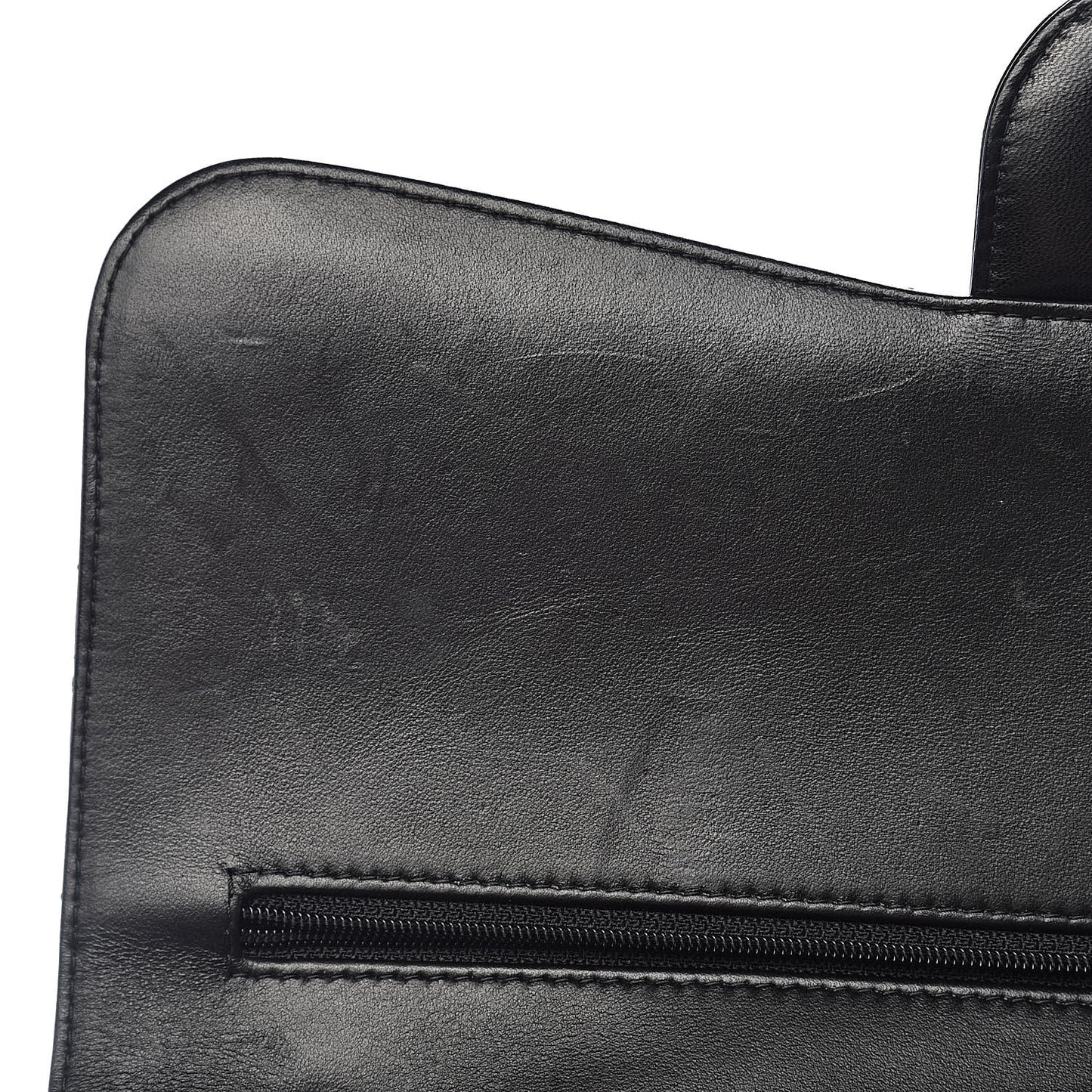 Lambskin Quilted Jumbo Double Flap Black