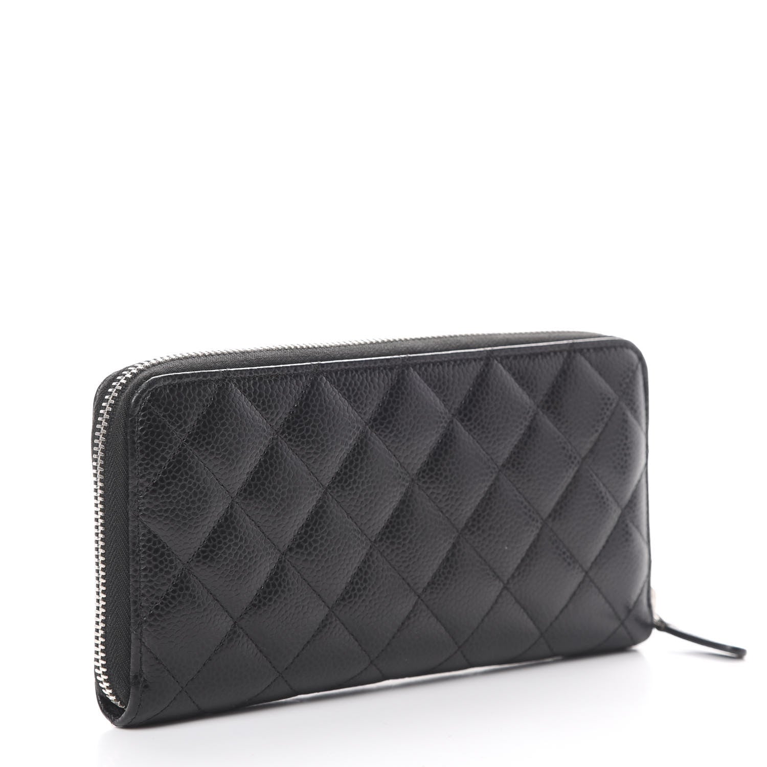 Chanel Caviar Quilted Large Gusset Zip Around Wallet Black 2 of 9