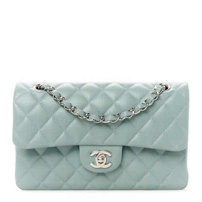 Chanel Caviar Quilted Small Double Flap Light Blue 1 of 12