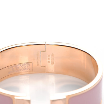 Hermes Enamel Wide Clic Clac H Bracelet GM Rose Nacarat 4 of 5