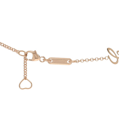 Chopard 18K Rose Gold Diamond Happy Hearts Pendant Necklace Red 4 of 4
