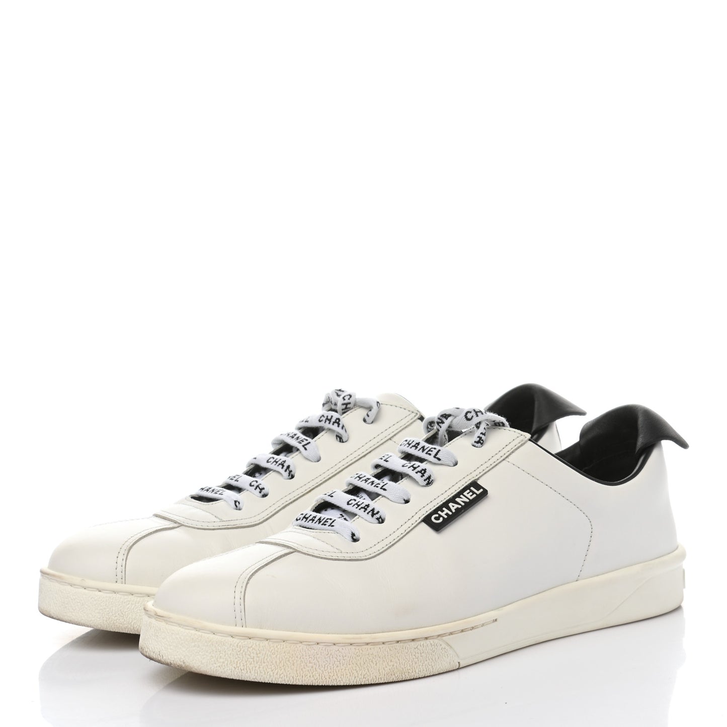 Calfskin CC Womens Sneakers 41.5 White