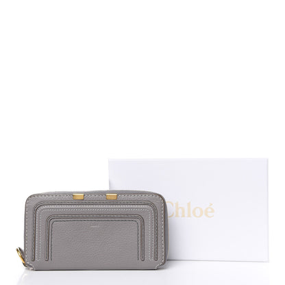 Chloe Calfskin Marcie Long Zip Around Wallet Cashmere Grey 11 of 11