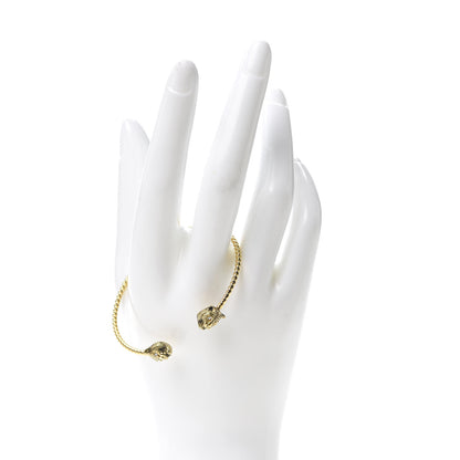 Gucci 18K Yellow Gold Diamond Marche des Merveilles Tiger Cuff Bracelet 2 of 6