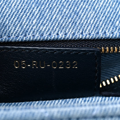 Christian Dior Denim Macrocannage Medium Caro Bag Blue 7 of 10