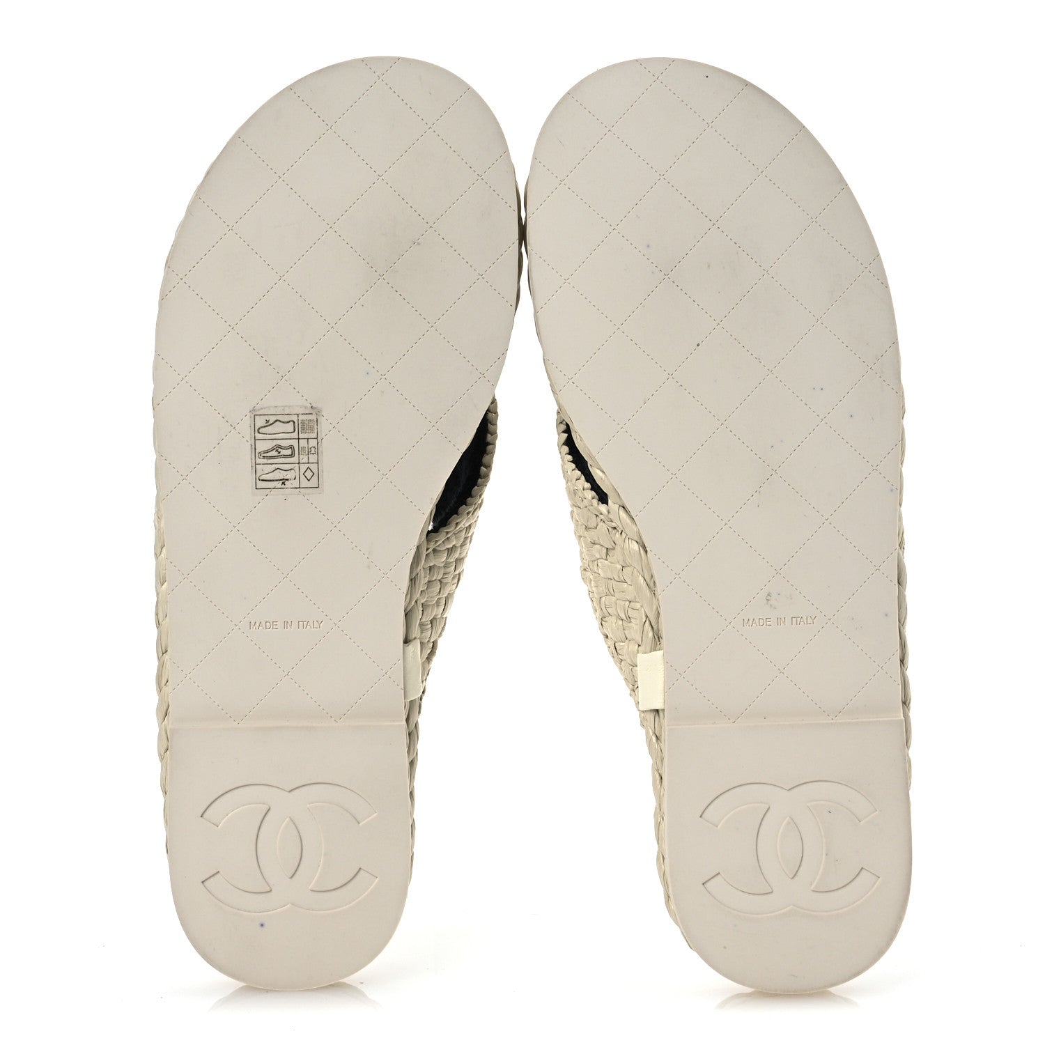 Chanel Raffia Camellia Flower Thong Sandals 38.5 Ivory 7 of 13