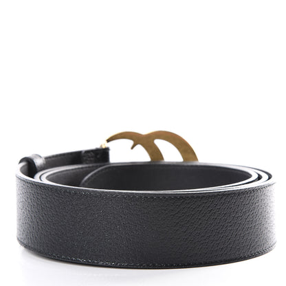 Gucci Textured Dollar Calfskin Double G 40mm Belt 120 48 Black 2 of 7