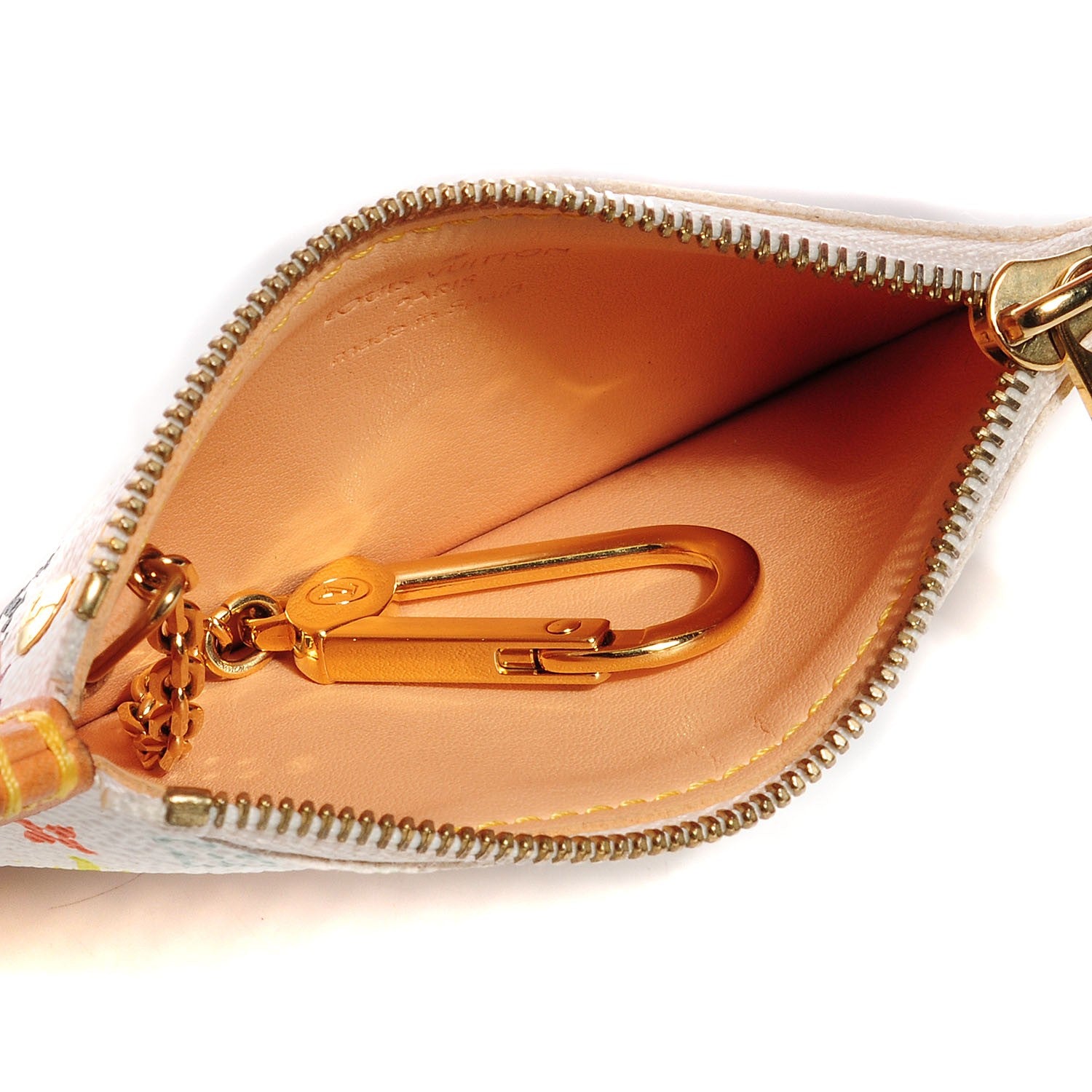 Louis Vuitton Monogram Multicolor Key Pouch White 5 of 7