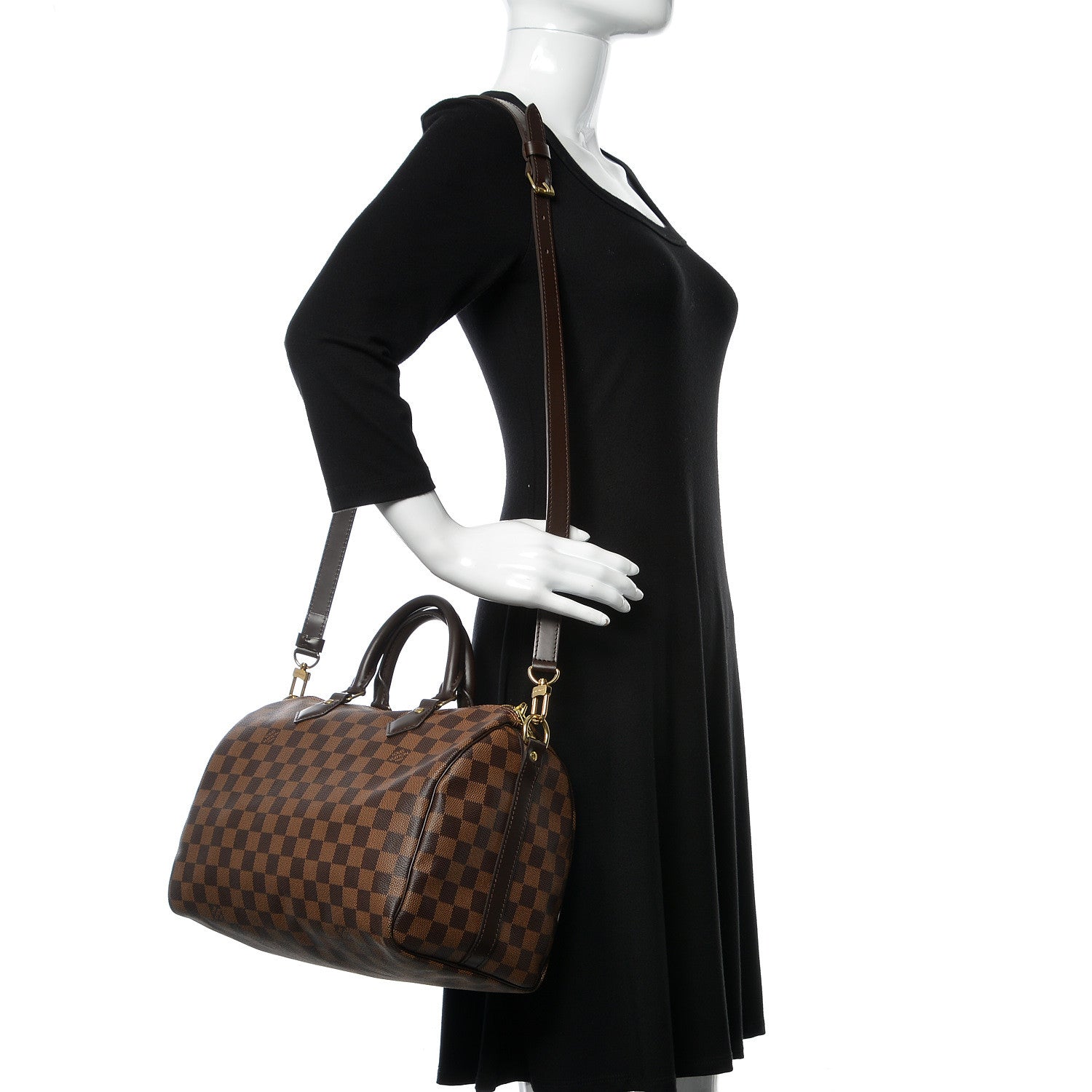 Louis Vuitton Damier Ebene Speedy Bandouliere 30 2 of 9