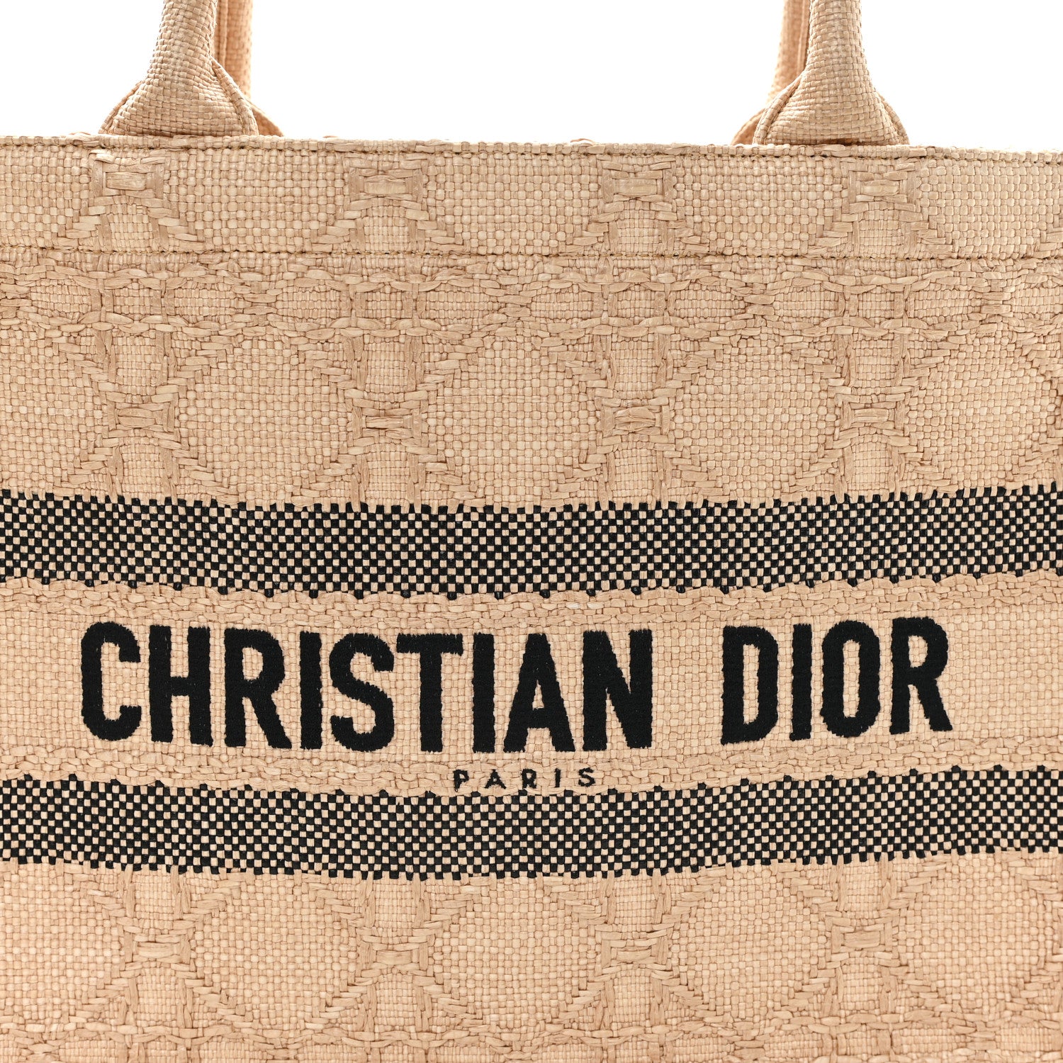 Christian Dior Raffia Cannage Medium Book Tote Natural 8 of 11